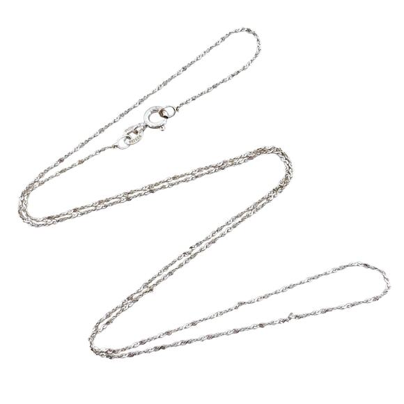 Vintage IBB India Sterling Silver 925 Tinsel Chain Necklace 19.75" - Picture 1 of 4